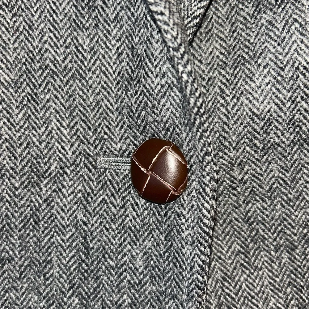 J. Crew Women's Schoolboy Wool Blend Gray Herringbone Blazer Size 6 Style 17398
